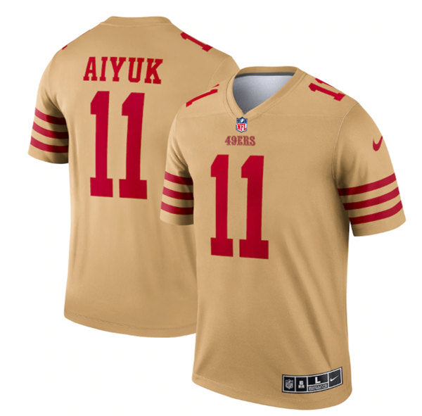 Brandon Aiyuk San Francisco 49ers gold Inverted Legend jersey