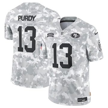 Brock Purdy Arctic San Francisco 49ers camo Salute To Service jersey