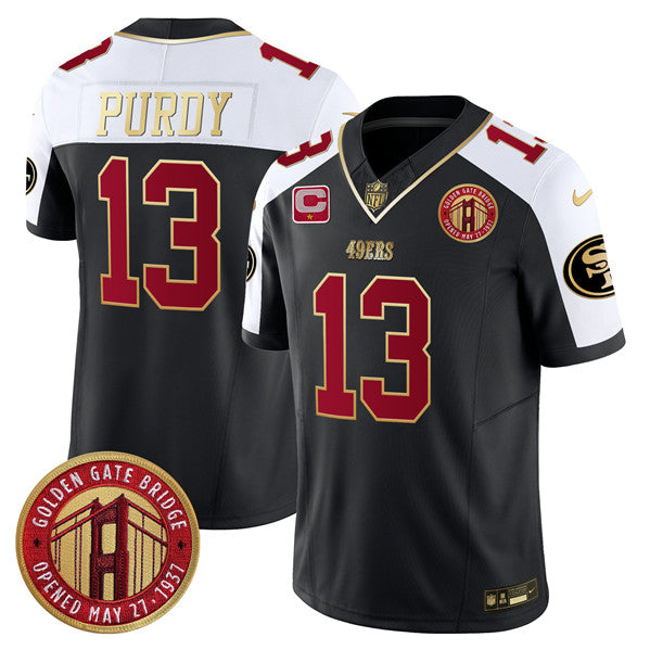 Brock Purdy Balck San Francisco 49ers golden FUSE jersey