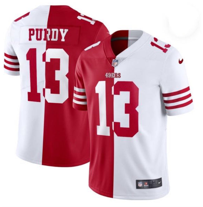 Brock Purdy San Francisco 49ers red Split jersey
