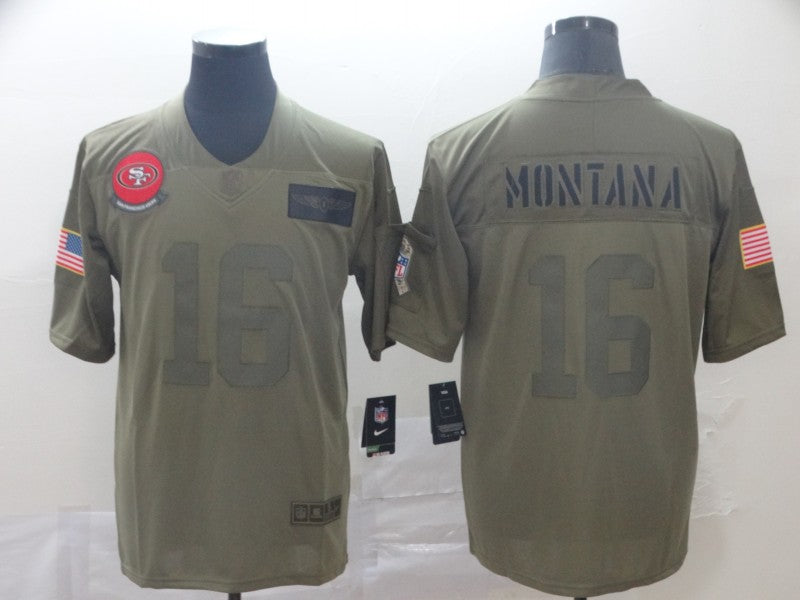 Joe Montana San Francisco 49ers camo Salute To Service jersey