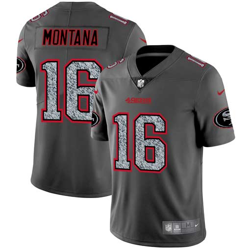 Joe Montana San Francisco 49ers gray Fashion Static jersey
