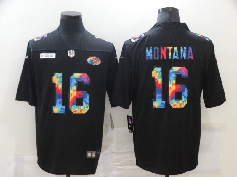 Joe Montana San Francisco 49ers black jersey