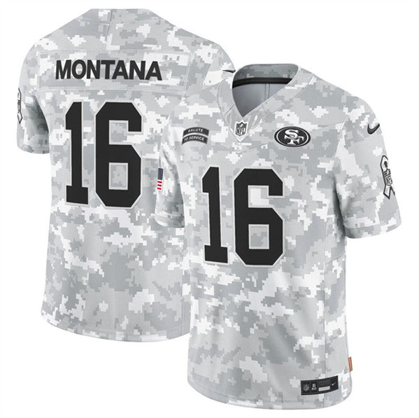 Joe Montana San Francisco 49ers camo Salute To Service jersey