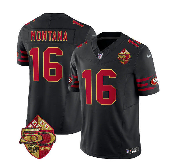 Joe Montana San Francisco 49ers black FUSE jersey
