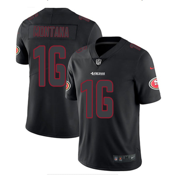 Joe Montana San Francisco 49ers black jersey