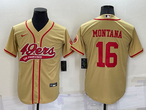 Joe Montana San Francisco 49ers gold jersey