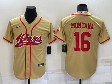 Joe Montana San Francisco 49ers gold jersey