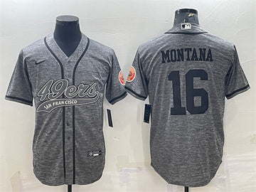 Joe Montana San Francisco 49ers gray jersey