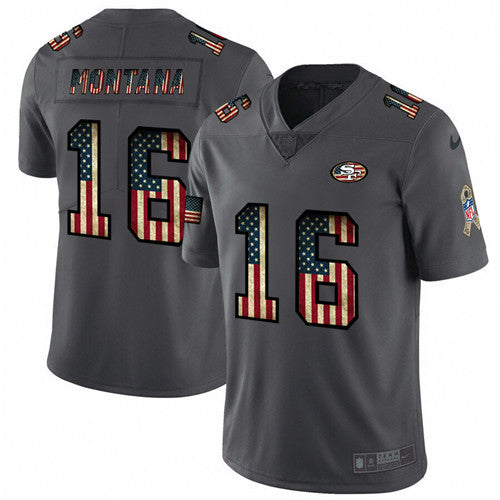 Joe Montana San Francisco 49ers grey Salute To Service jersey