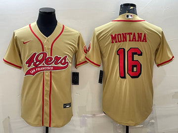 Joe Montana New San Francisco 49ers gold jersey