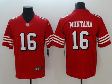 Joe Montana San Francisco 49ers red jersey