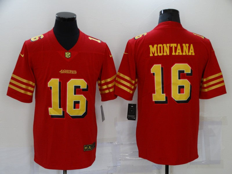 Joe Montana San Francisco 49ers red jersey