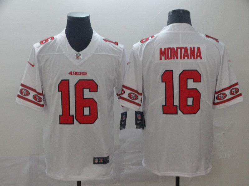 Joe Montana San Francisco 49ers white jersey