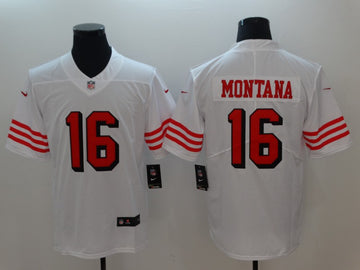 Joe Montana San Francisco 49ers white Color Rush jersey