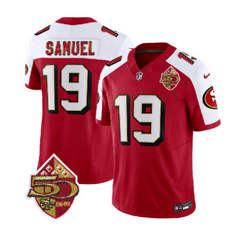 Deebo Samuel San Francisco 49ers red-white FUSE jersey
