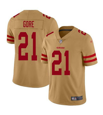 Frank Gore San Francisco 49ers golden jersey