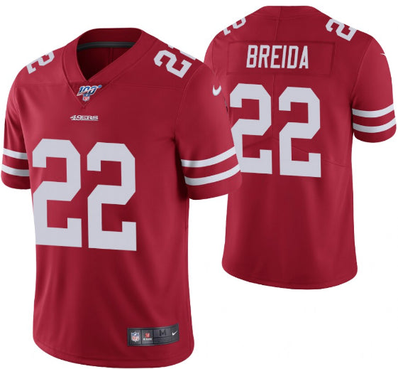 Matt Breida San Francisco 49ers red jersey