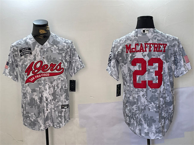 Christian McCaffrey San Francisco 49ers camo Salute To Service jersey