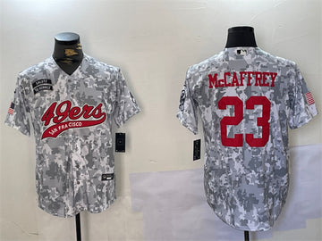 Christian McCaffrey San Francisco 49ers camo Salute To Service jersey