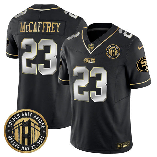 Christian McCaffrey San Francisco 49ers black FUSE jersey