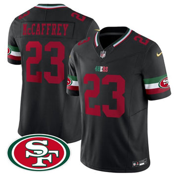 Christian McCaffrey San Francisco 49ers black FUSE jersey