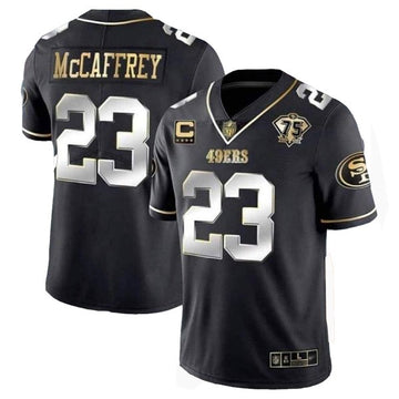Christian McCaffrey San Francisco 49ers black-gold jersey