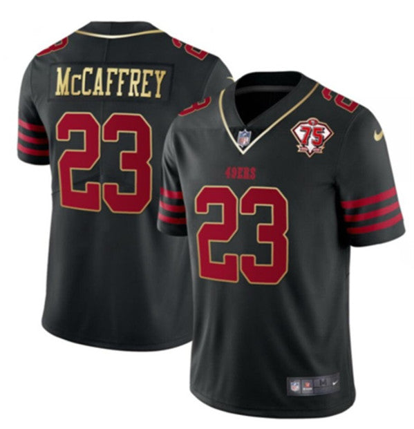 Christian McCaffrey San Francisco 49ers black jersey