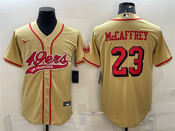 Christian McCaffrey New San Francisco 49ers gold jersey
