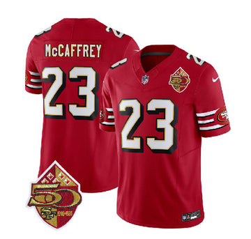 Christian McCaffrey San Francisco 49ers red FUSE jersey