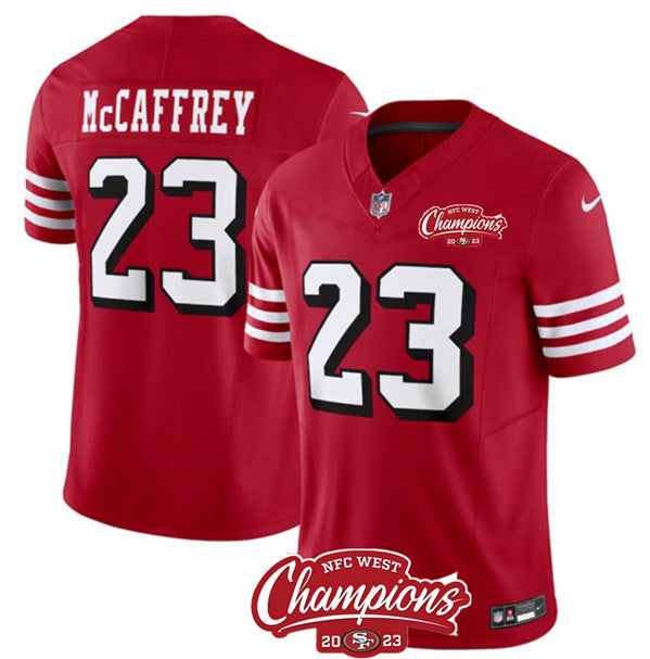 Christian McCaffrey San Francisco 49ers red FUSE jersey
