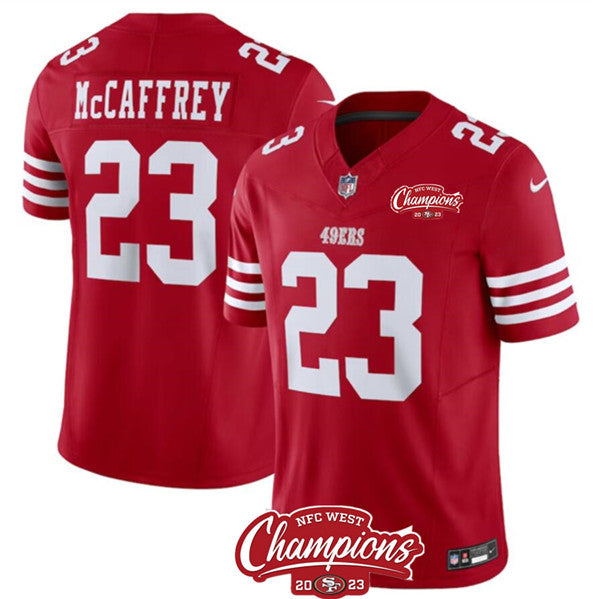 Christian McCaffrey San Francisco 49ers red FUSE jersey