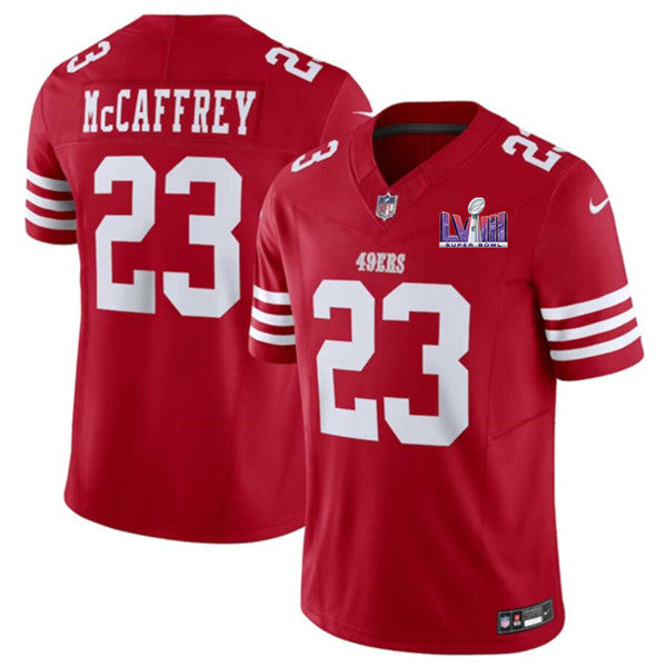 Christian McCaffrey San Francisco 49ers red FUSE jersey