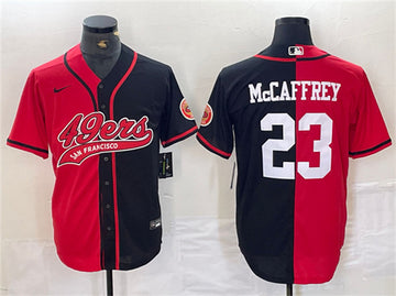 Christian McCaffrey San Francisco 49ers red-black Split jersey