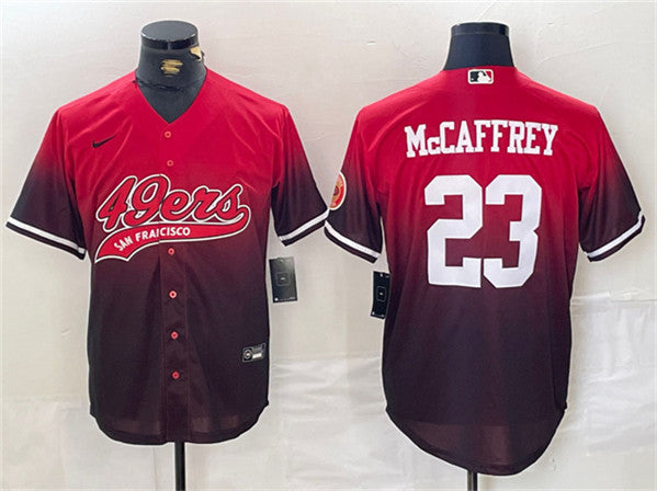 Christian McCaffrey San Francisco 49ers red-black jersey