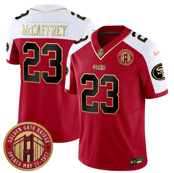 Christian McCaffrey San Francisco 49ers red FUSE jersey