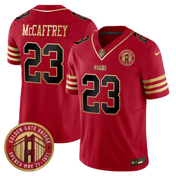 Christian McCaffrey San Francisco 49ers red FUSE jersey