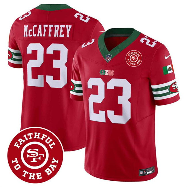 Christian McCaffrey San Francisco 49ers red FUSE jersey