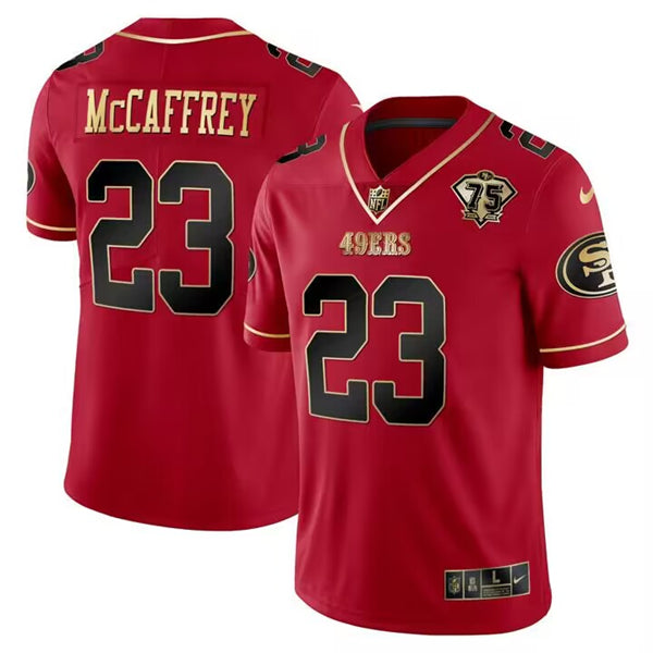 Christian McCaffrey San Francisco 49ers red jersey