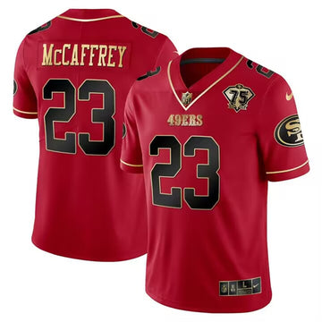 Christian McCaffrey San Francisco 49ers red jersey