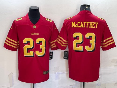 Christian McCaffrey San Francisco 49ers red jersey