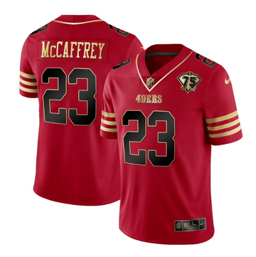 Christian McCaffrey San Francisco 49ers red jersey