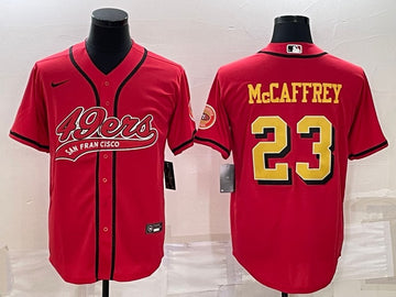 Christian McCaffrey San Francisco 49ers red jersey