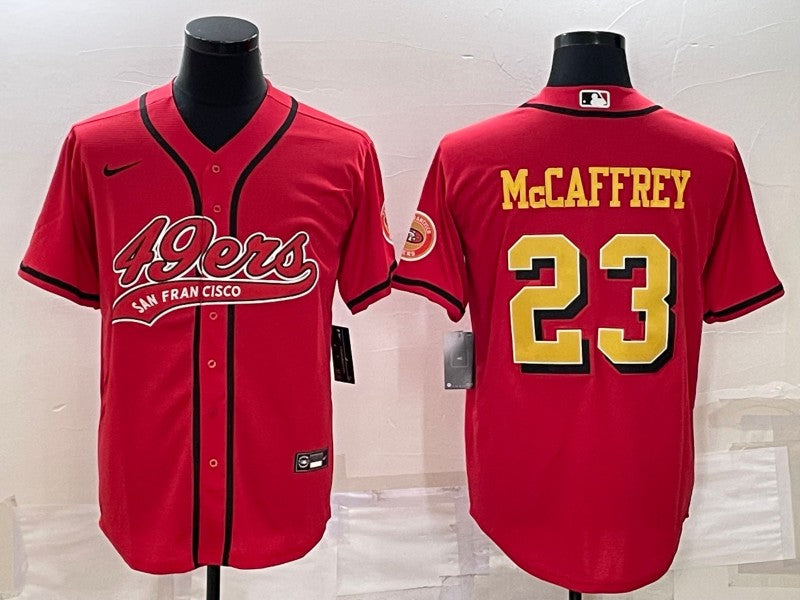 Christian McCaffrey San Francisco 49ers red jersey