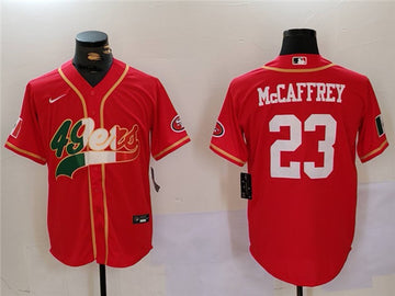 Christian McCaffrey San Francisco 49ers red jersey