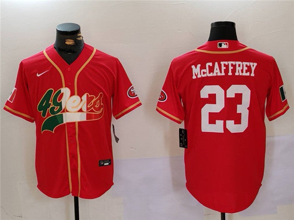 Christian McCaffrey San Francisco 49ers red jersey