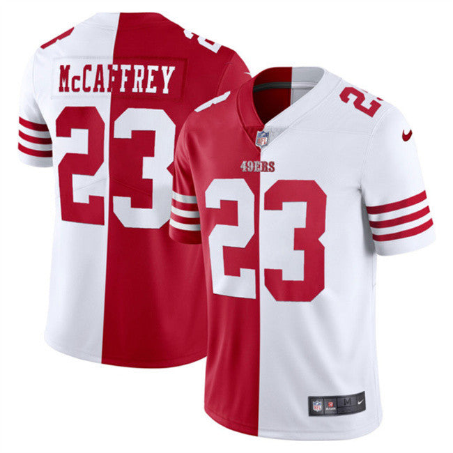 Christian McCaffrey San Francisco 49ers red Split jersey