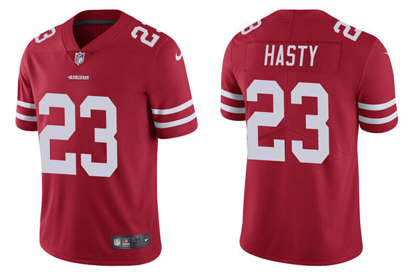 JaMycal Hasty San Francisco 49ers red jersey