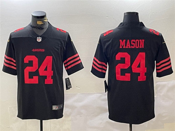 Jordan Mason San Francisco 49ers black jersey