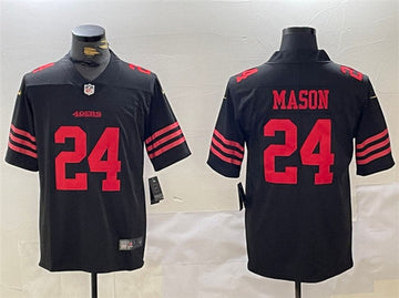 Jordan Mason San Francisco 49ers black jersey